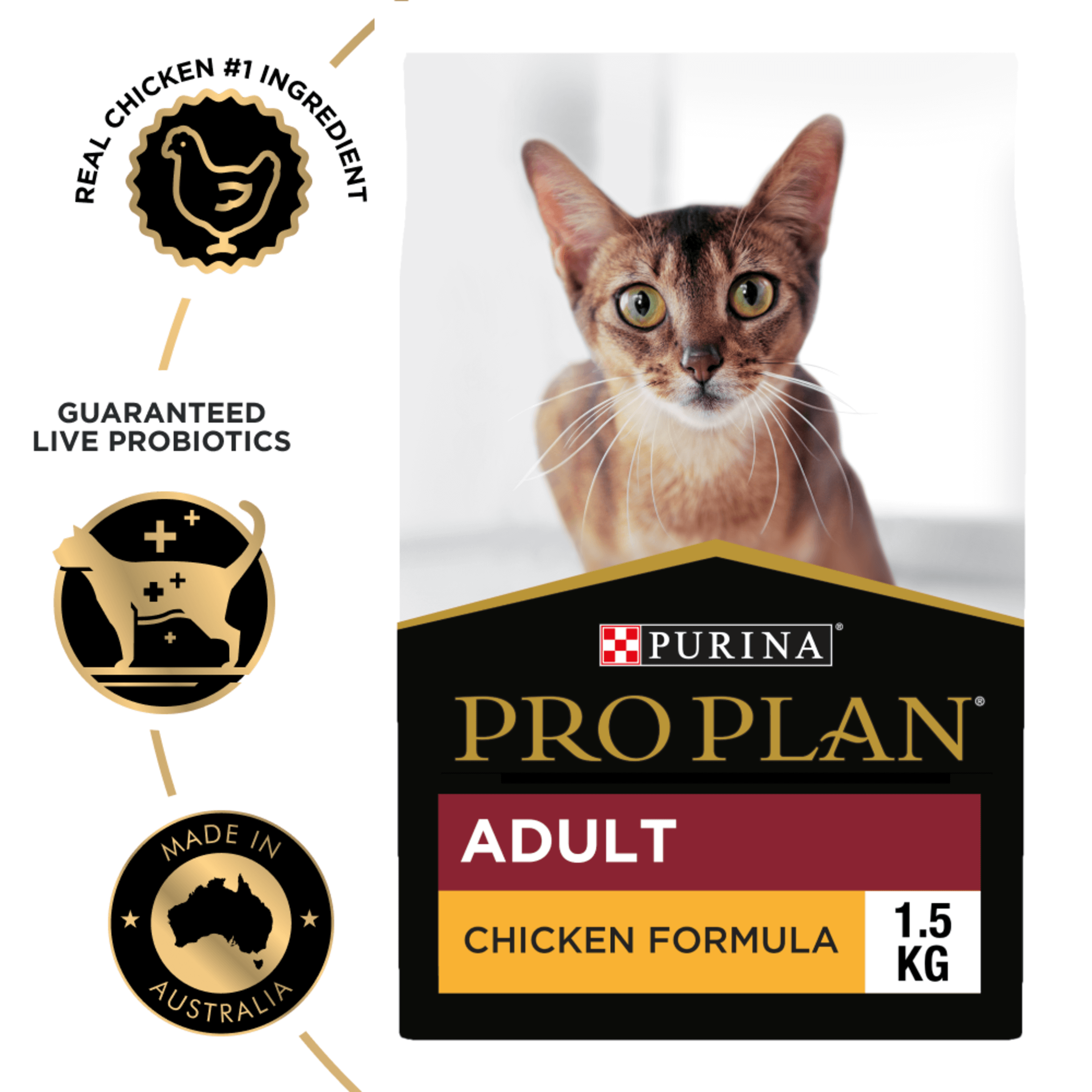 PRO PLAN Adult Chicken Formula Dry Cat Food 1.5kg