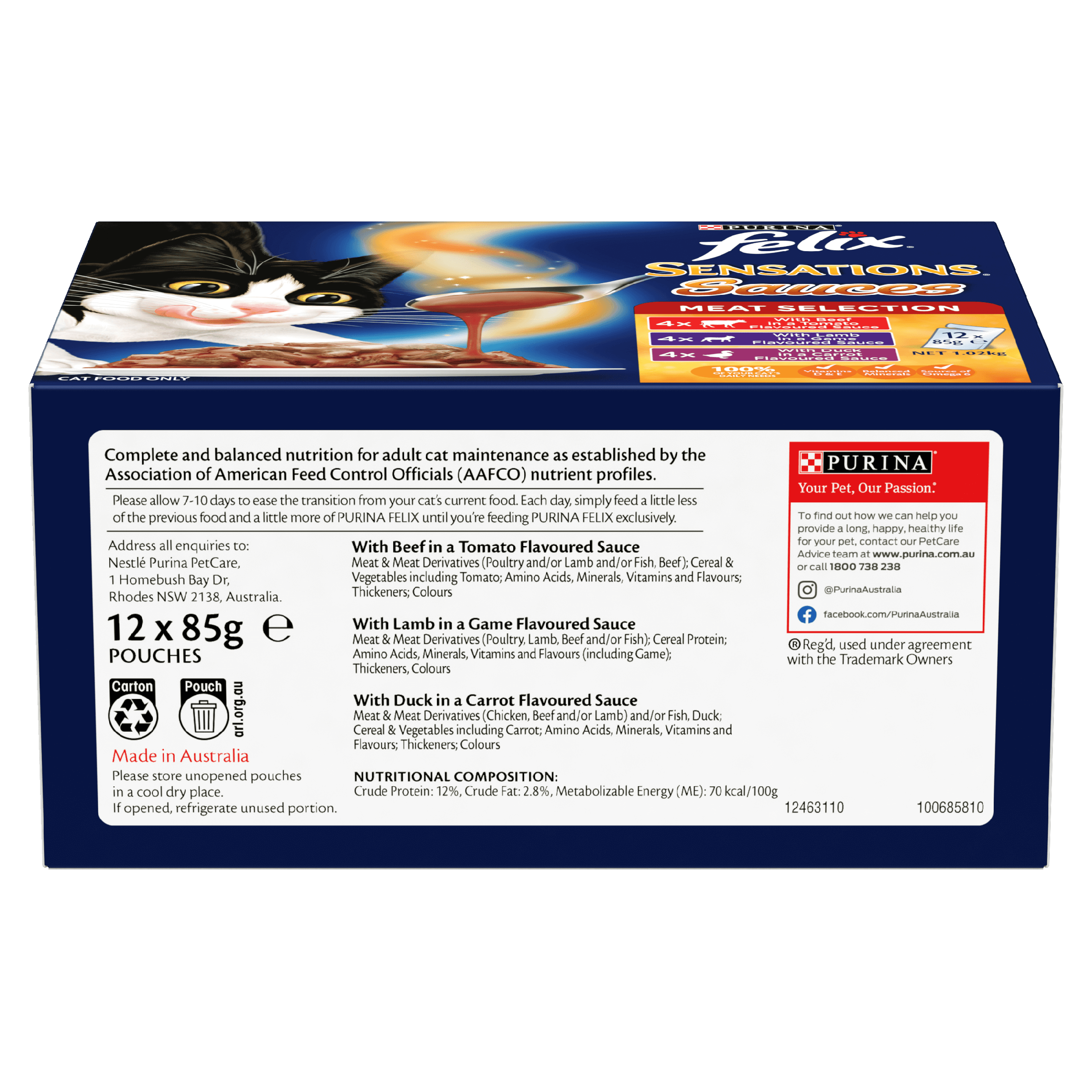 FELIX Adult Sensations® Sauces Meat MP Wet Cat Food 12 x 85g - Image 6