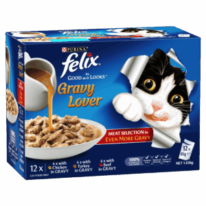 FELIX Adult As Good as it Looks™ Gravy Lover Meat Selection Wet Cat Food 12x85g