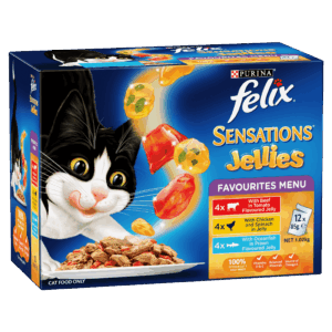 FELIX Adult Sensations® Jellies Favourites Menu Wet Cat Food 12 x 85g