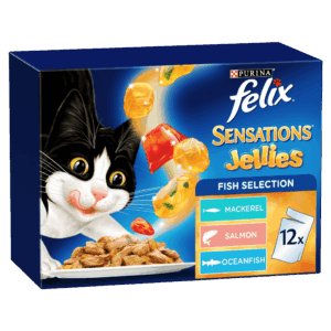FELIX Adult Sensations® Jellies Fish Selection Wet Cat Food 12 x 85g