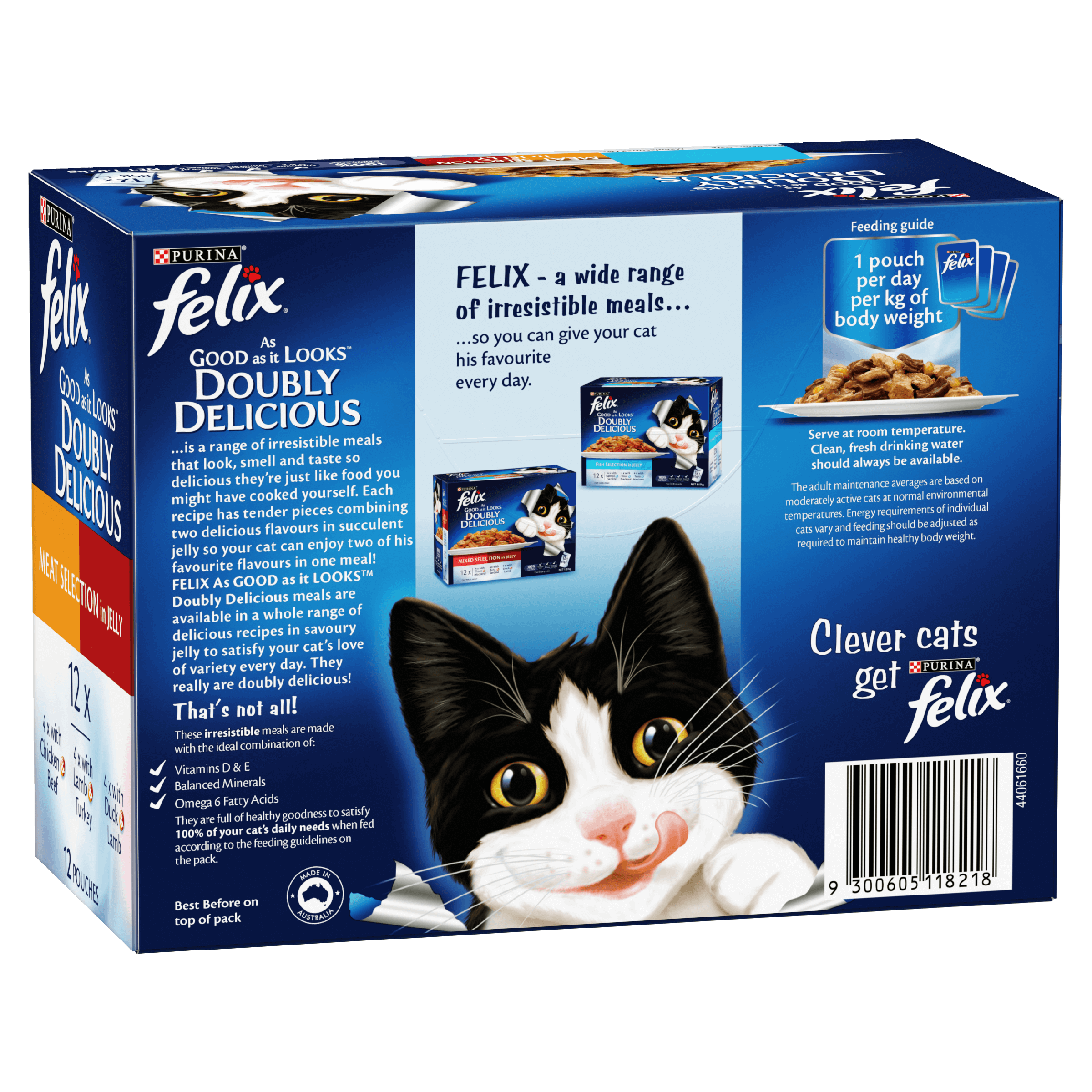 FELIX Adult As Good as it Looks™ Doubly Delicious Meat Selection in Jelly Wet Cat Food 12 x 85g - Image 3