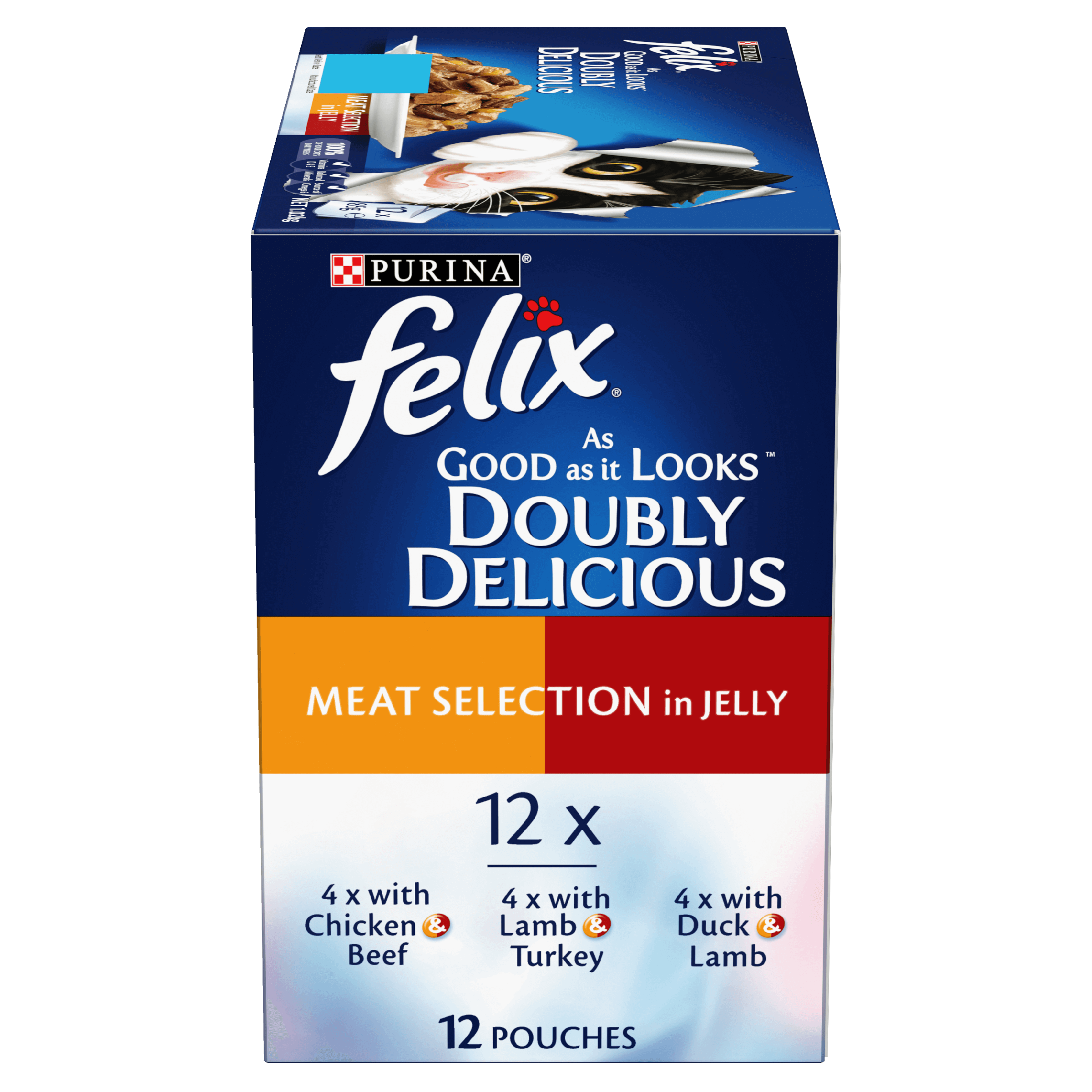 FELIX Adult As Good as it Looks™ Doubly Delicious Meat Selection in Jelly Wet Cat Food 12 x 85g - Image 5