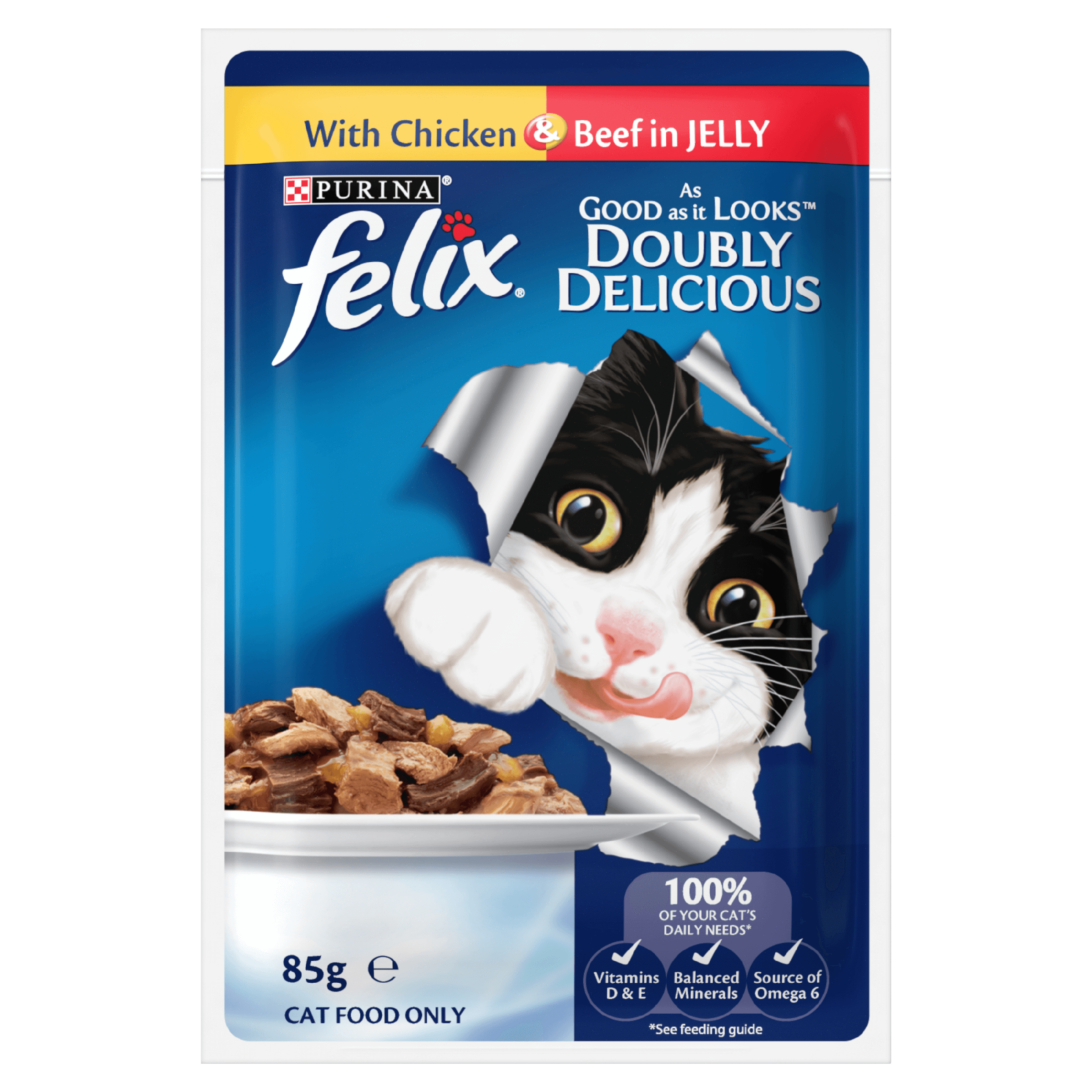 FELIX Adult As Good as it Looks™ Doubly Delicious Meat Selection in Jelly Wet Cat Food 12 x 85g - Image 7