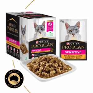 PRO PLAN Sensitive Chicken in Gravy Wet Adult Cat Food 85g x 12