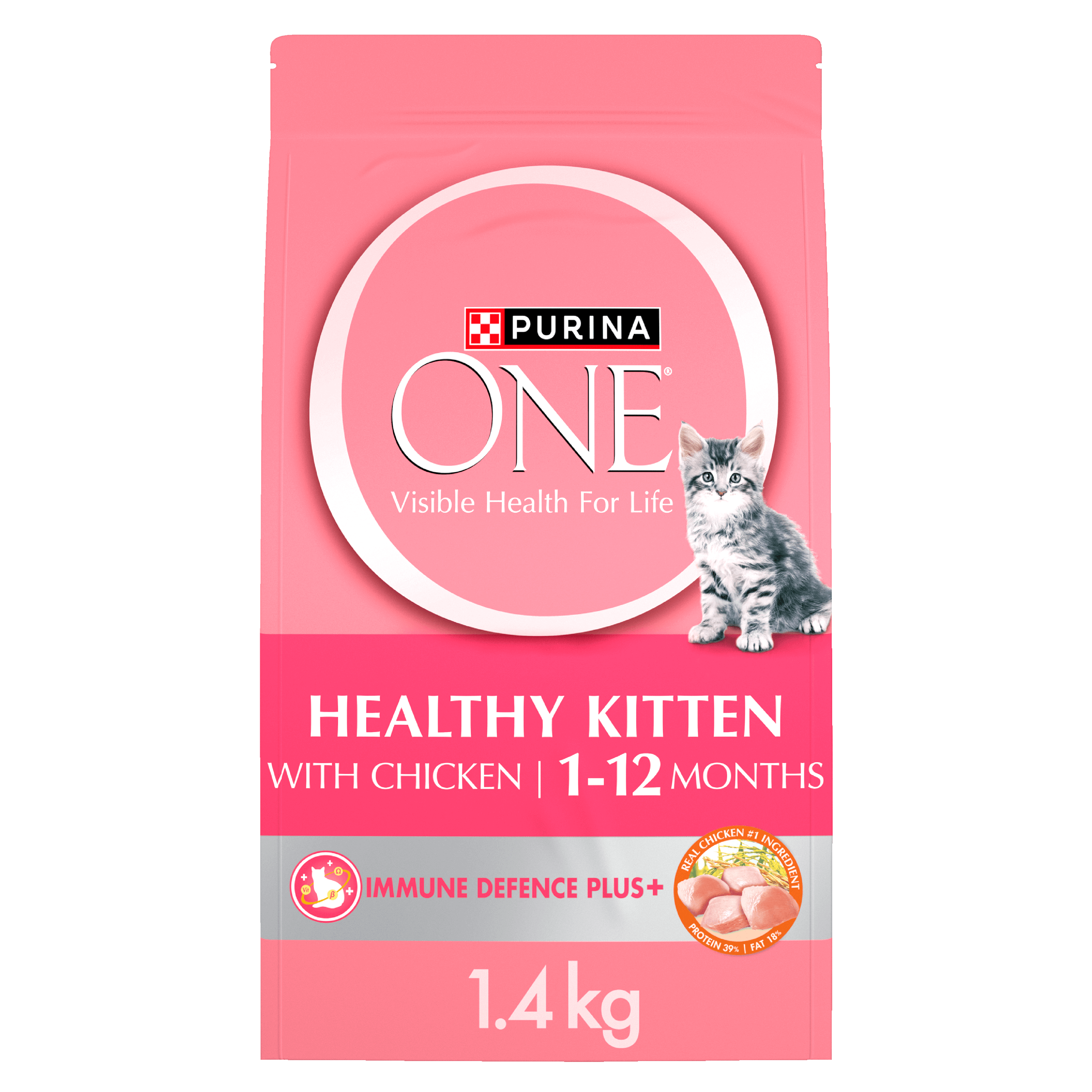 PURINA ONE Kitten Chicken Dry Cat Food Bag 1.4kg - Image 7