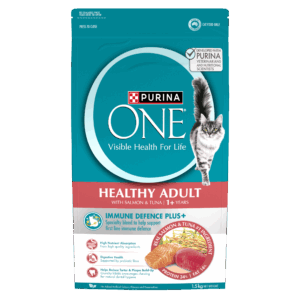 PURINA ONE Adult Salmon & Tuna Dry Cat Food Bag 1.5kg