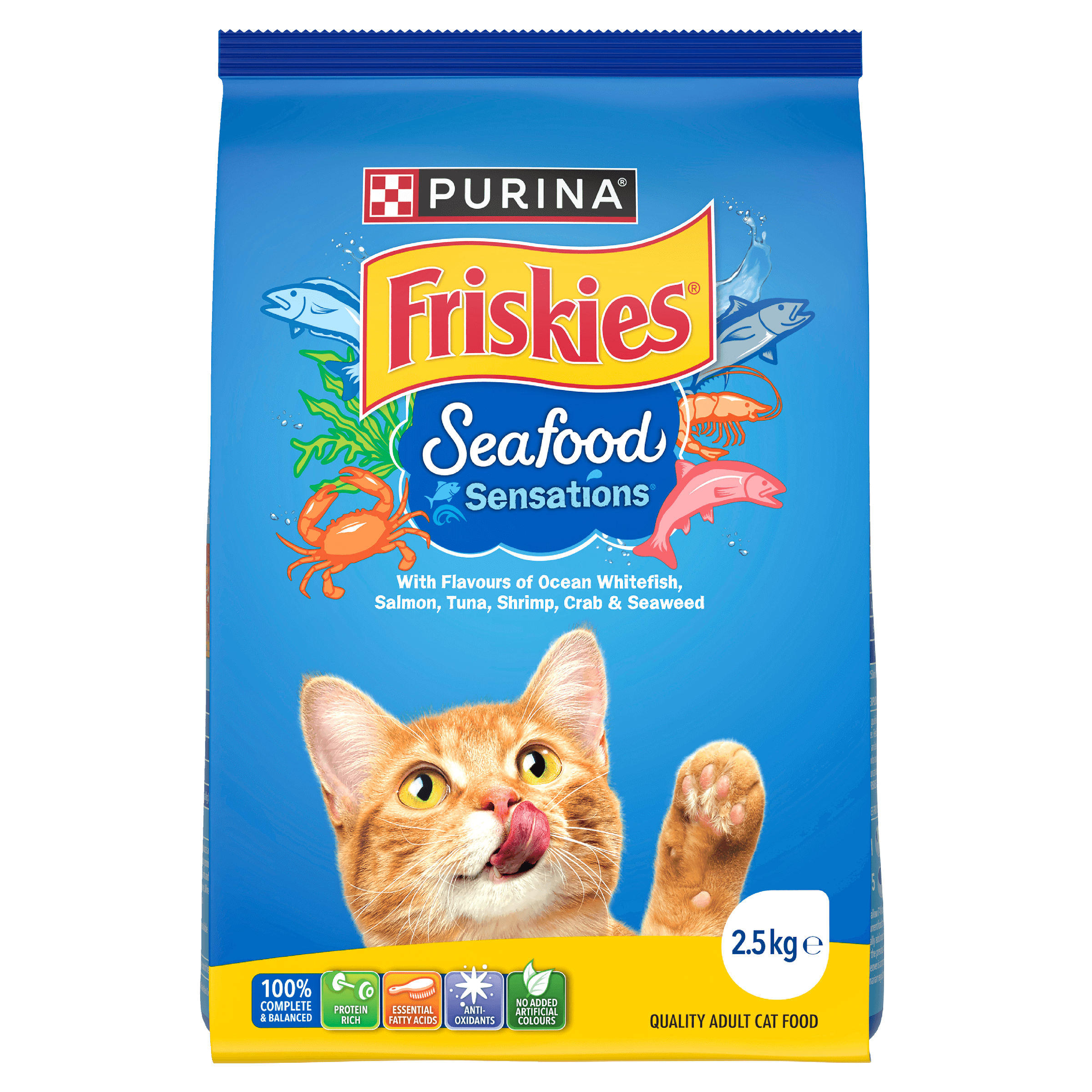 Friskies Adult Seafood Sensations Dry Cat Food 2.5kg - Image 3