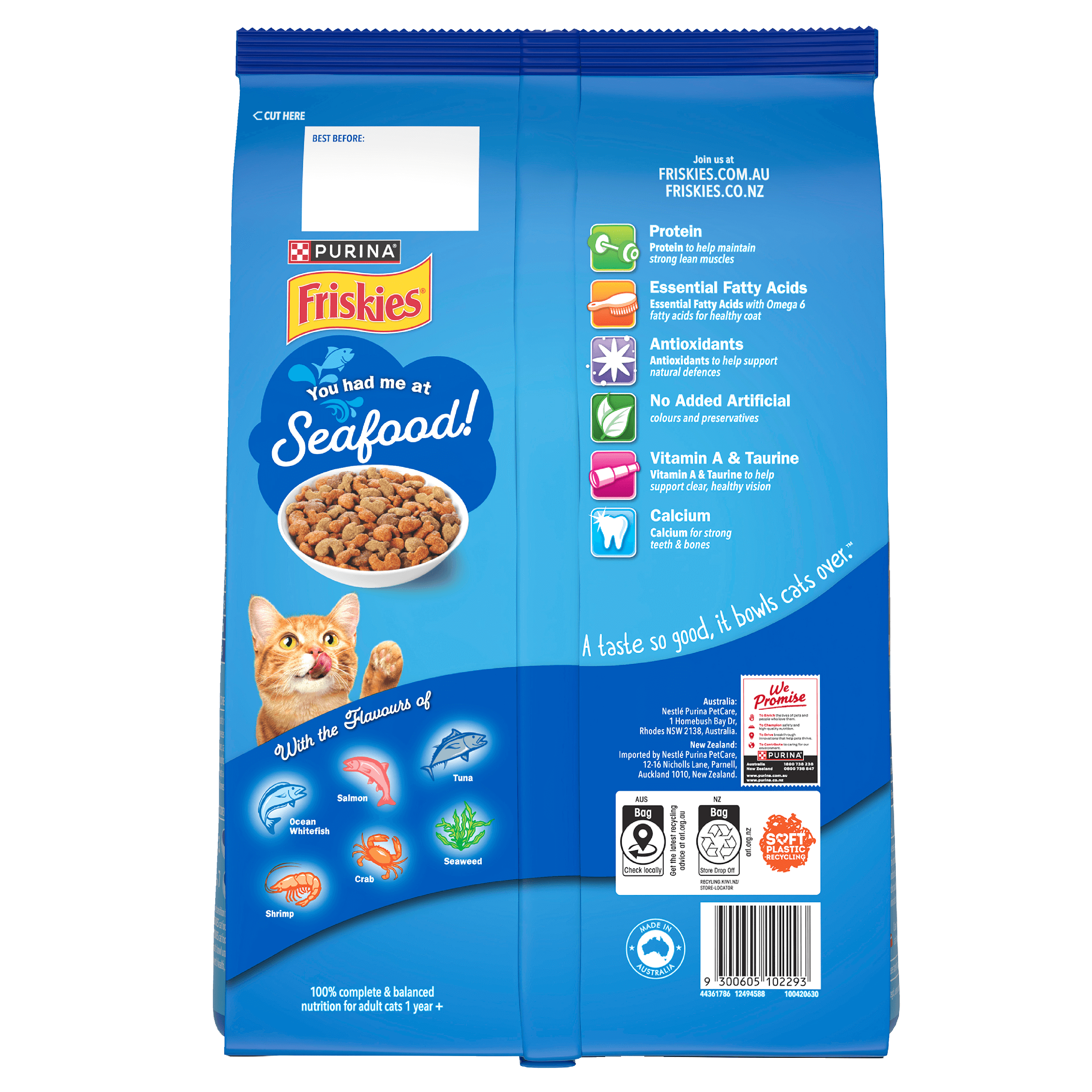 Friskies Adult Seafood Sensations Dry Cat Food 2.5kg - Image 4