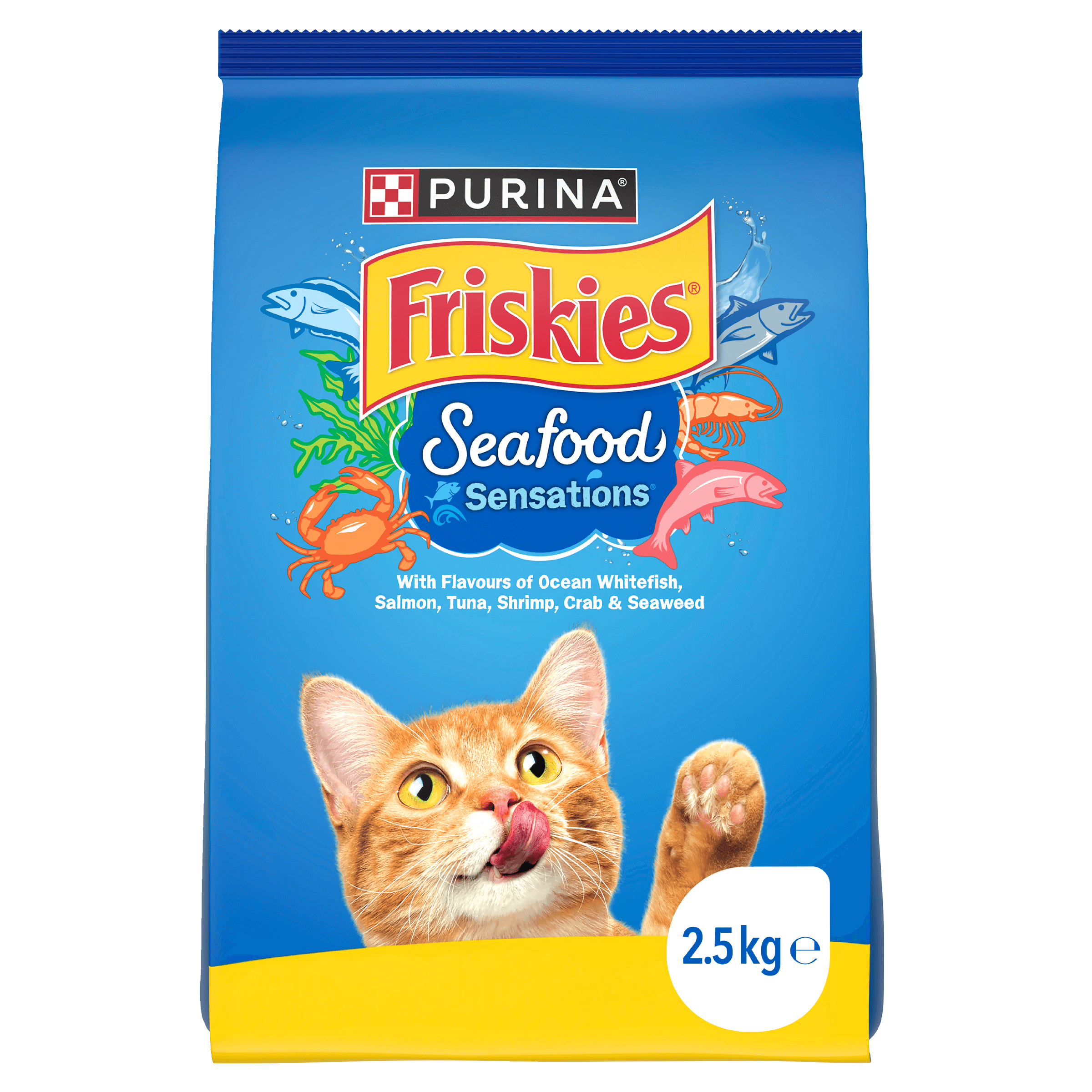 Friskies Adult Seafood Sensations Dry Cat Food 2.5kg