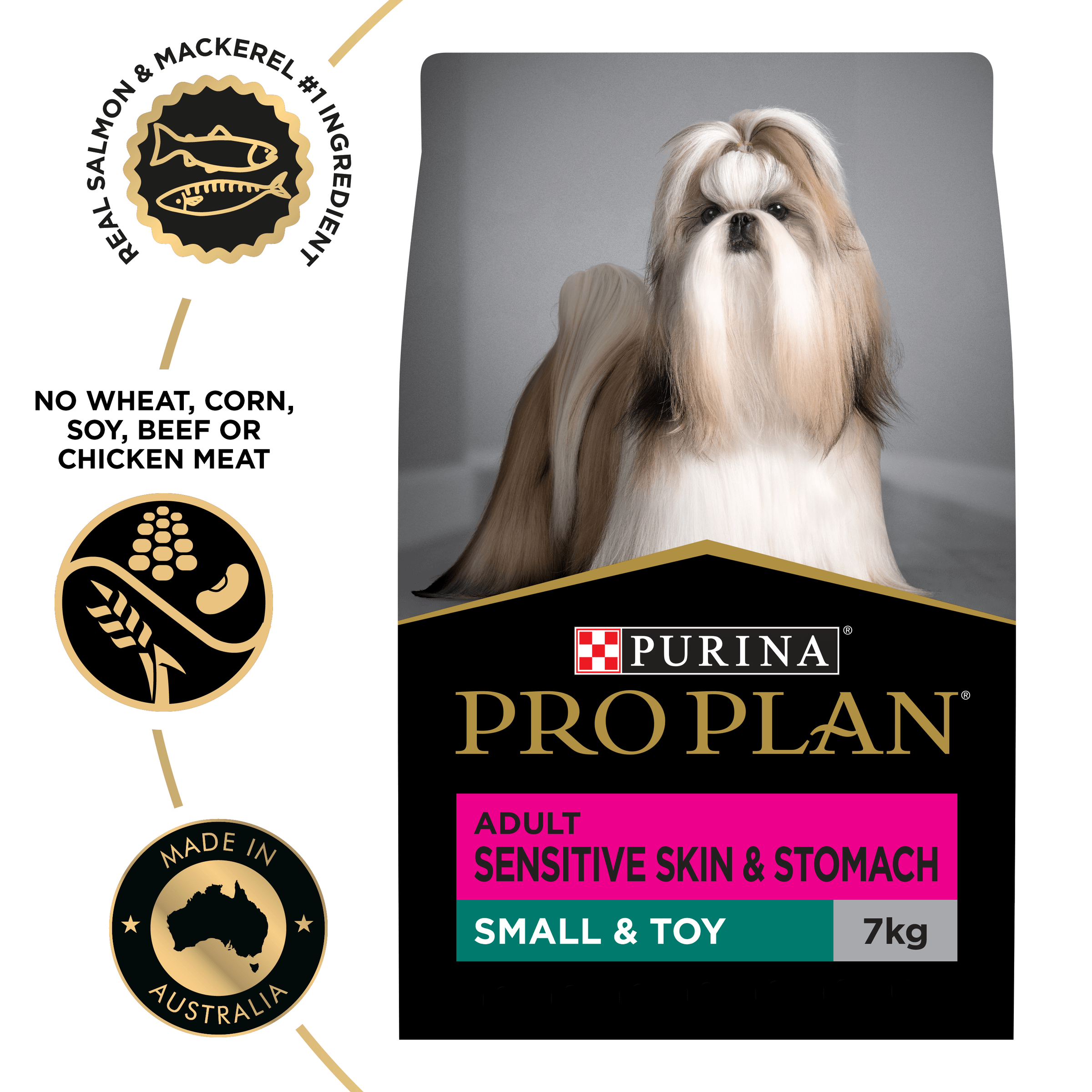 PRO PLAN Adult Sensitive Skin & Stomach Small & Toy Breed Dry Dog Food 7kg - Image 18