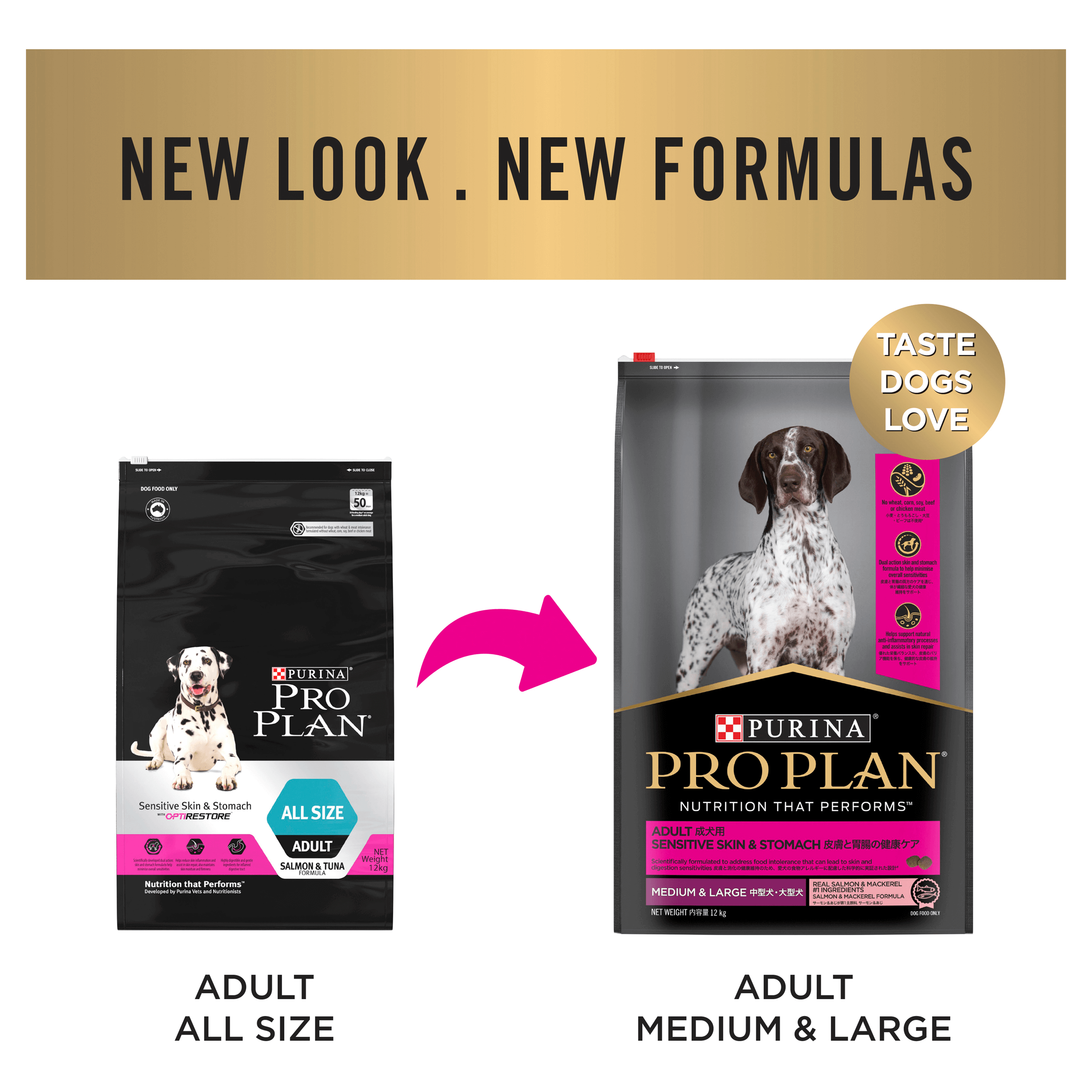 PRO PLAN Adult Sensitive Skin & Stomach Medium & Large Breed Dry Dog Food 12kg - Image 8