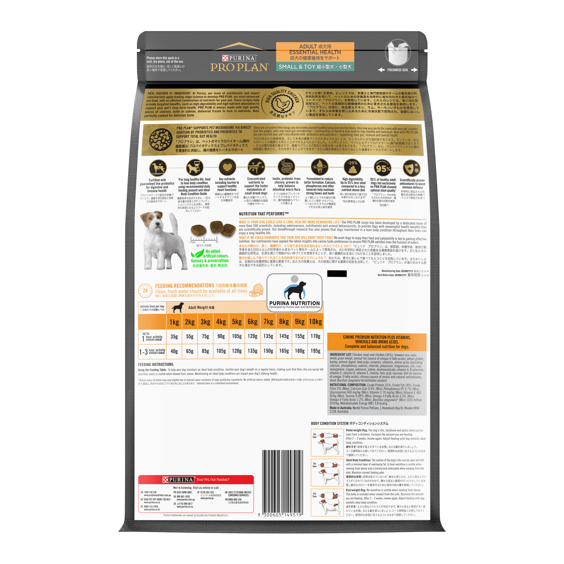 PRO PLAN Adult Small & Toy Breed Chicken Dry Dog Food 2.5kg - Image 4