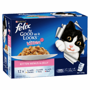 FELIX Kitten As Good as it Looks™ Kitten Menus in Jelly Wet Cat Food 12 x 85g
