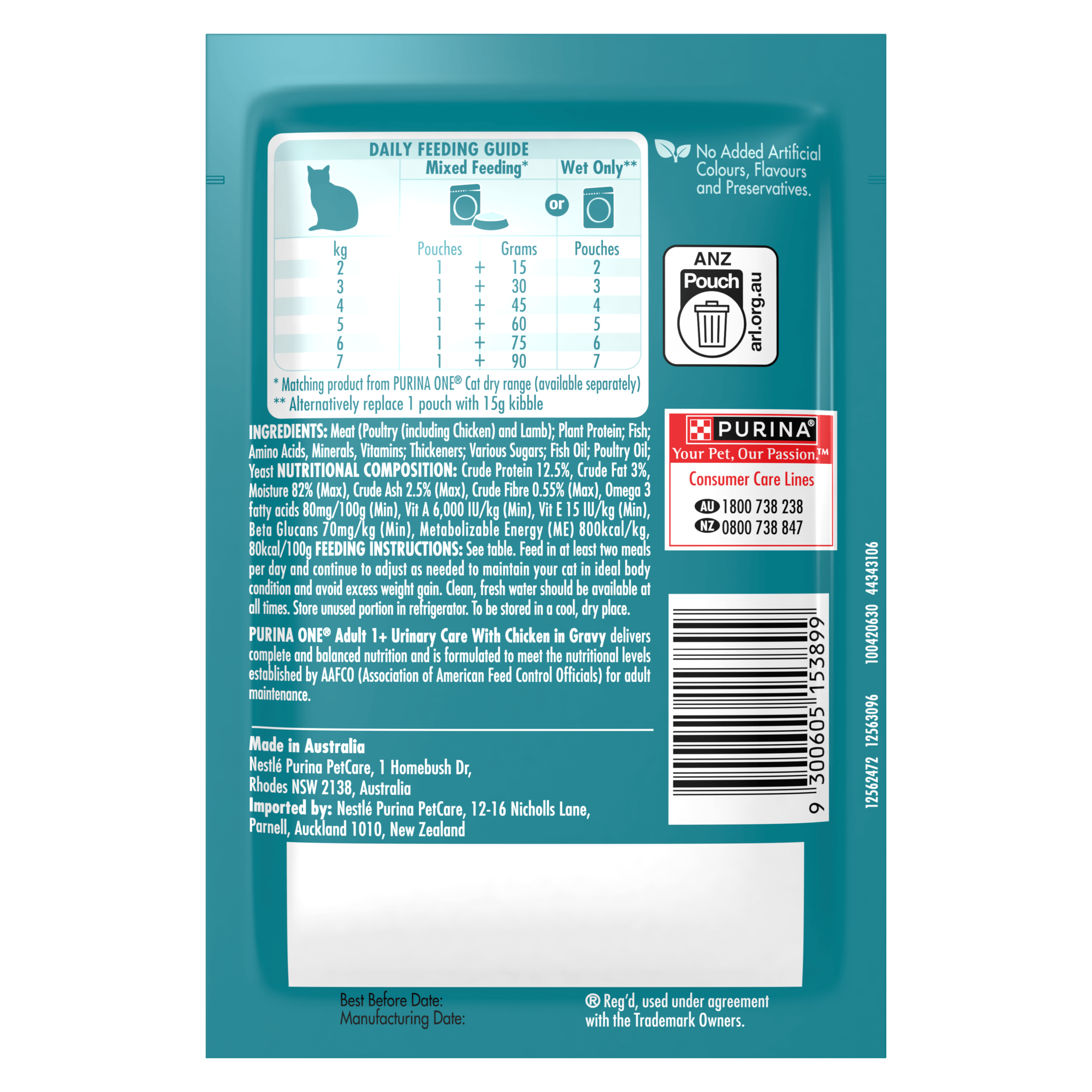 PURINA ONE Adult Urinary Care with Chicken in Gravy Wet Pouch 12 x 70g - Image 4