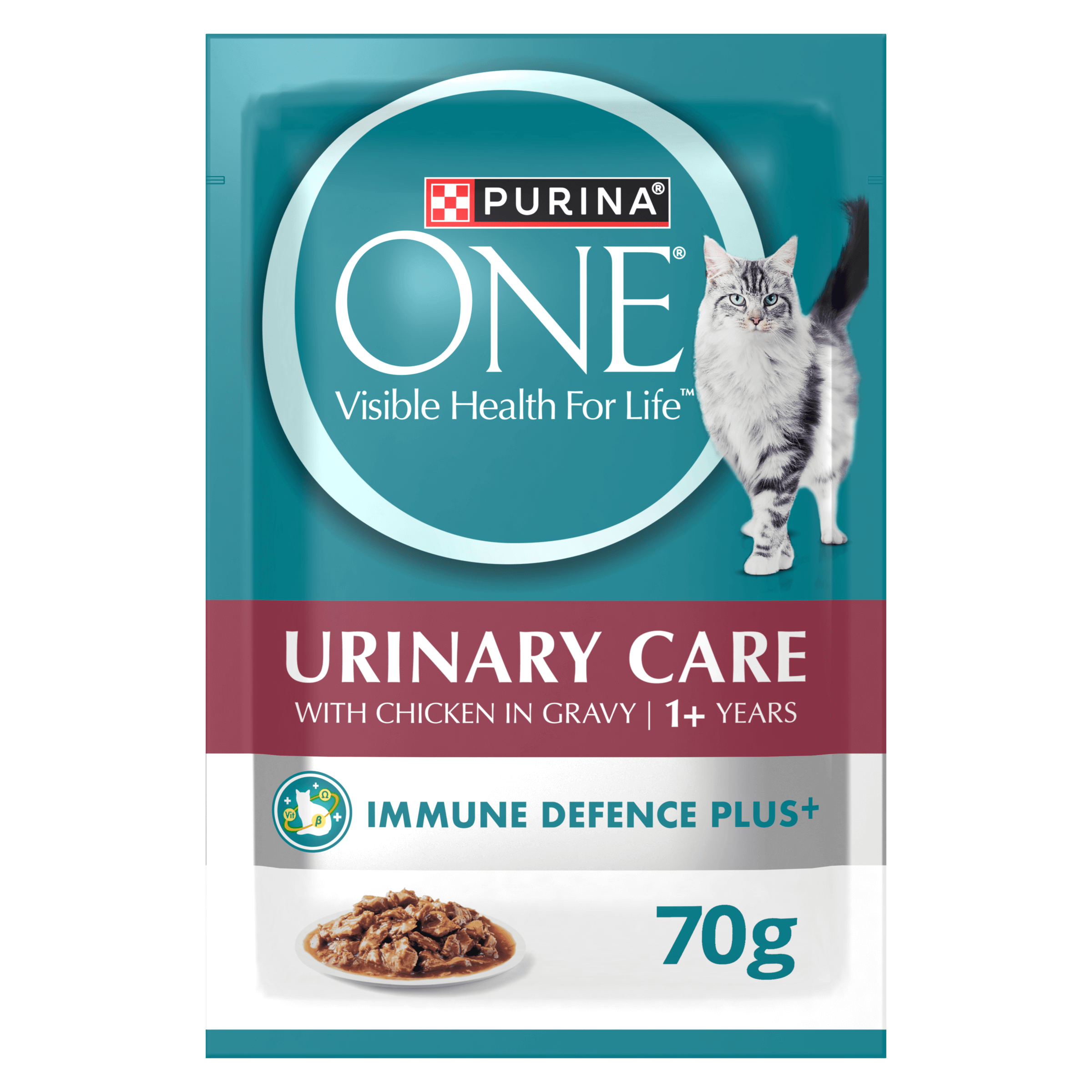 PURINA ONE Adult Urinary Care with Chicken in Gravy Wet Pouch 12 x 70g - Image 7