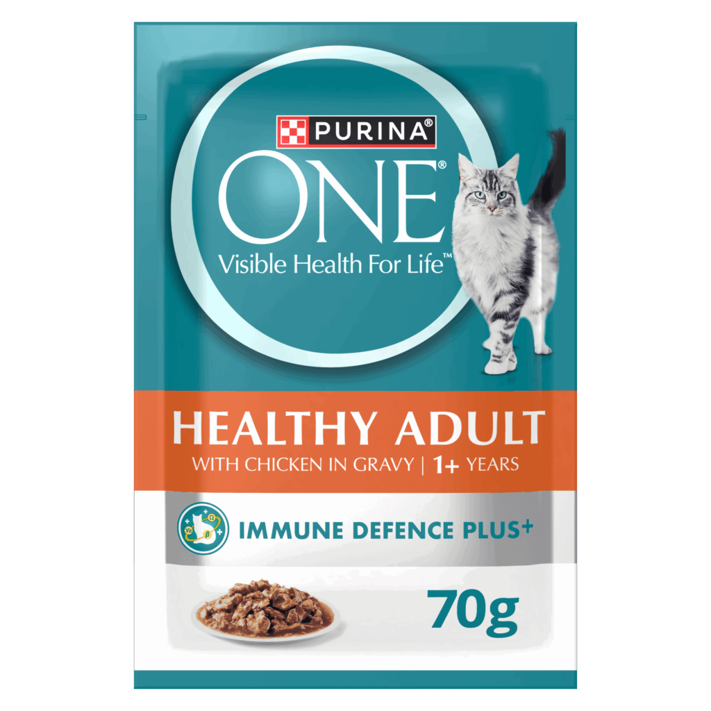 PURINA ONE Adult with Succulent Chicken in Gravy Wet Pouch 12 x 70g
