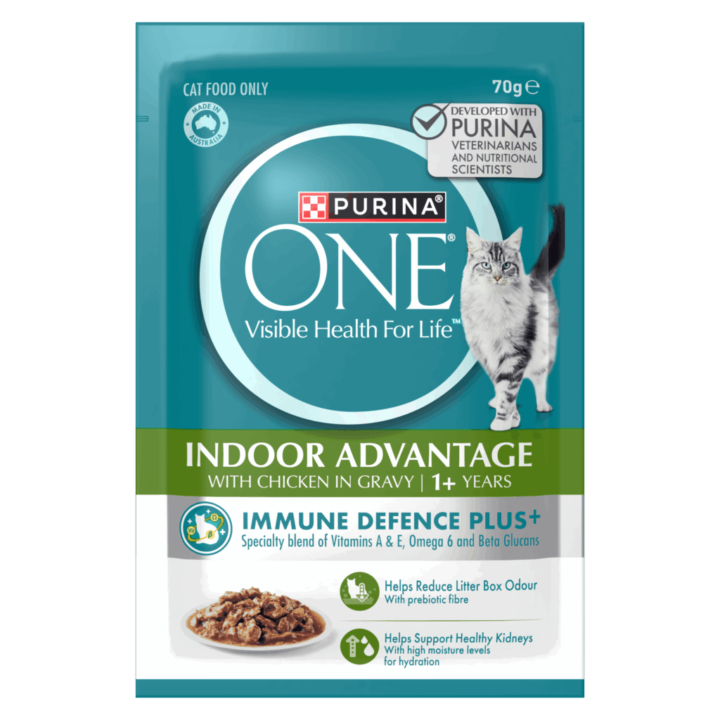 PURINA ONE Adult Indoor Advantage with Chicken in Gravy Pouch 12 x 70g