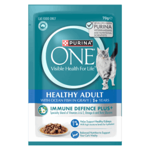 PURINA ONE Adult with Ocean Fish in Gravy Wet Pouch 12 x 70g