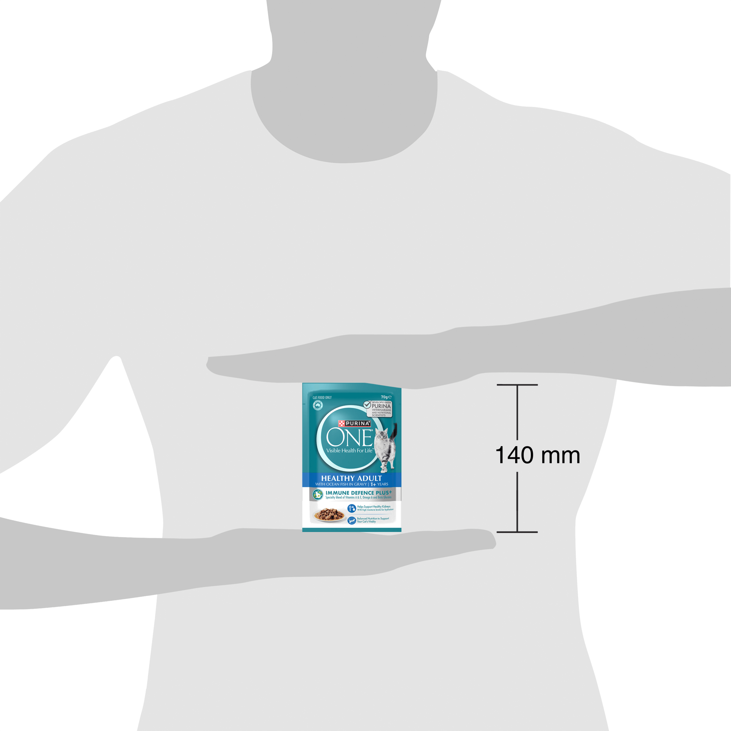 PURINA ONE Adult with Ocean Fish in Gravy Wet Pouch 12 x 70g - Image 7