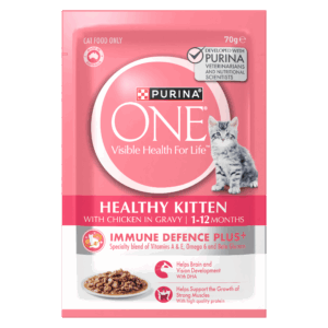 PURINA ONE® Kitten with Succulent Chicken in Gravy Wet Pouch 12x70g