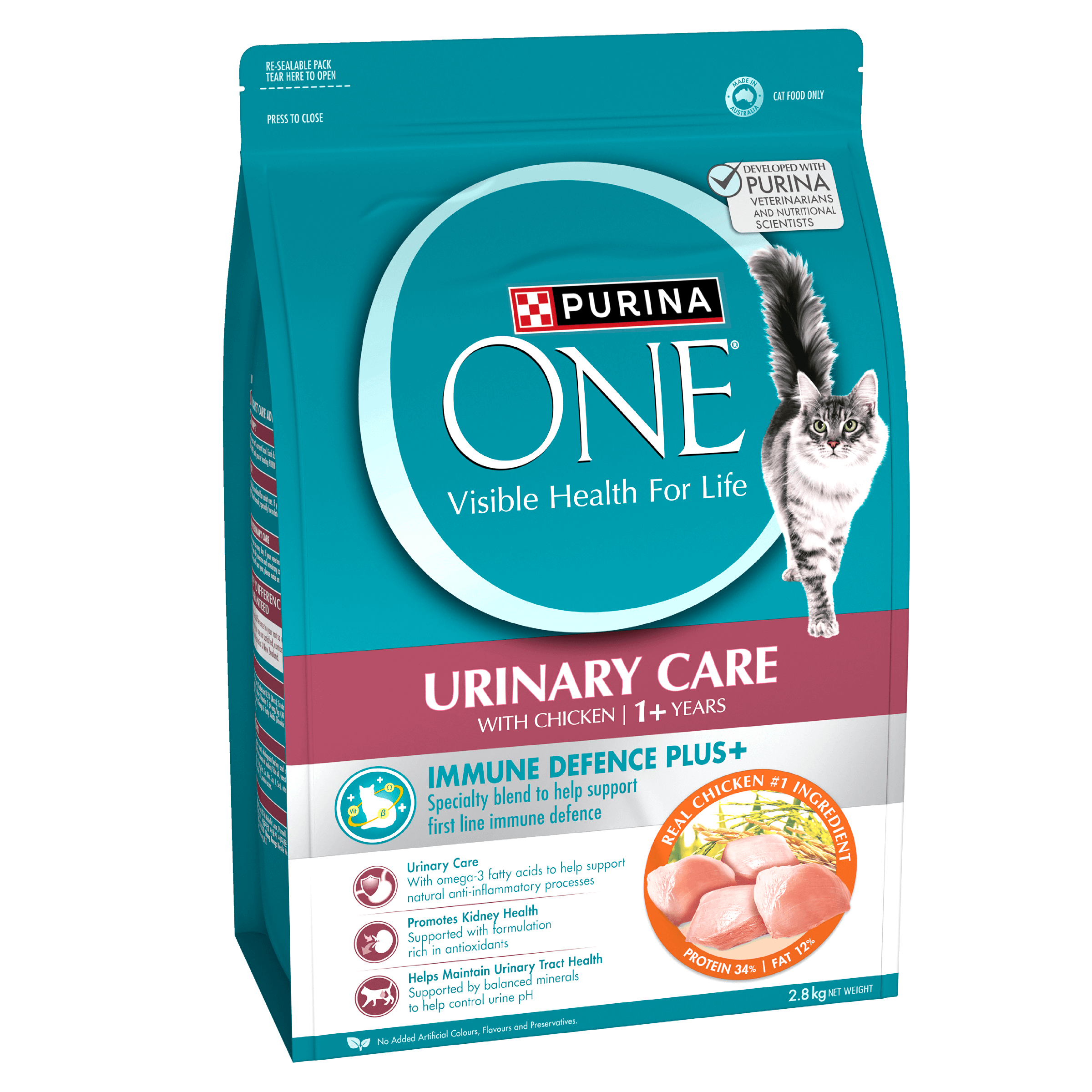 Purina ONE Adult Urinary Care Chicken Dry Cat Food Bag 6kg - Image 9