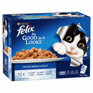 FELIX Adult As Good as it Looks™ Ocean Menus in Jelly Wet Cat Food 12 x 85g