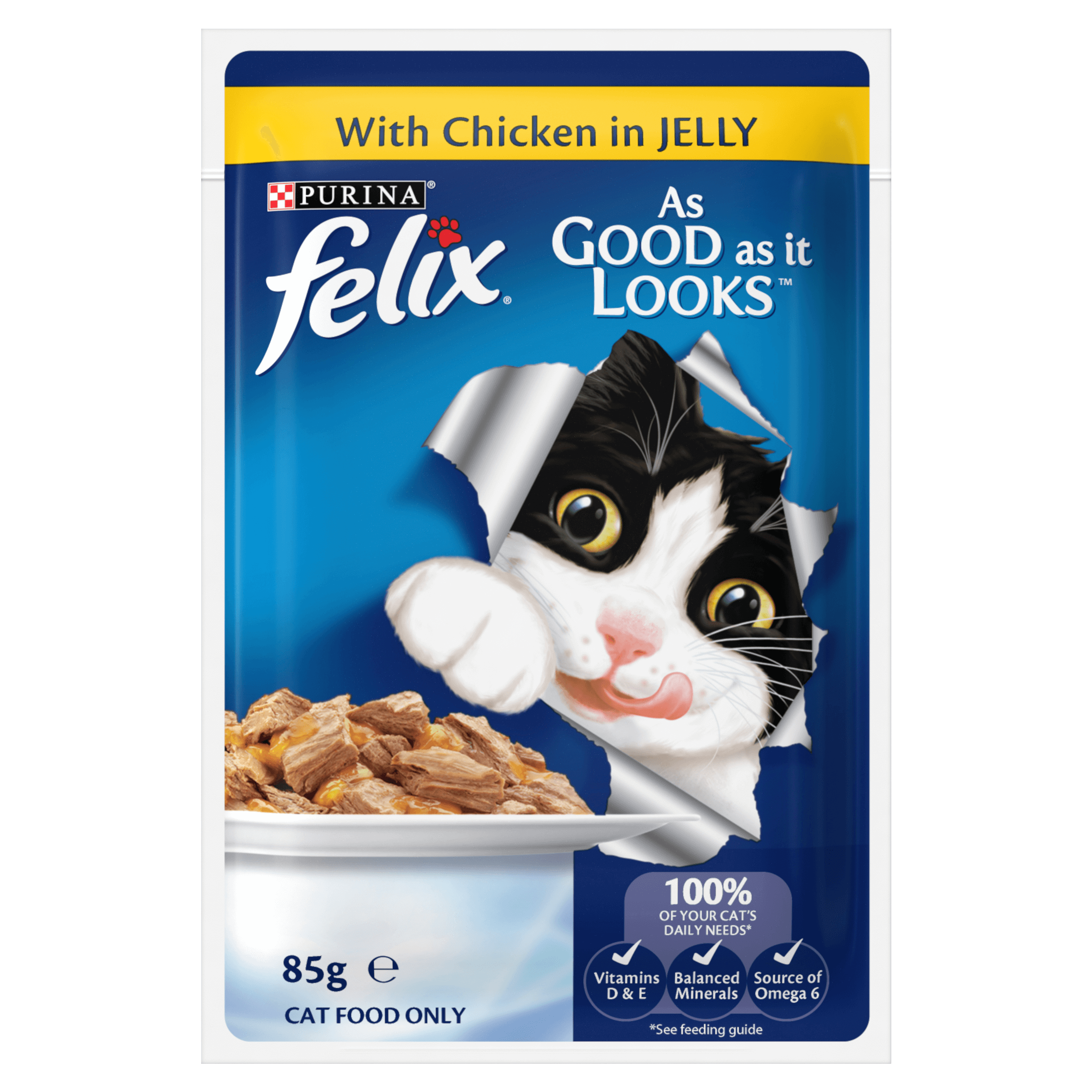 FELIX Adult As Good as it Looks™ Meat Menus in Jelly Wet Cat Food 12 x 85g - Image 6
