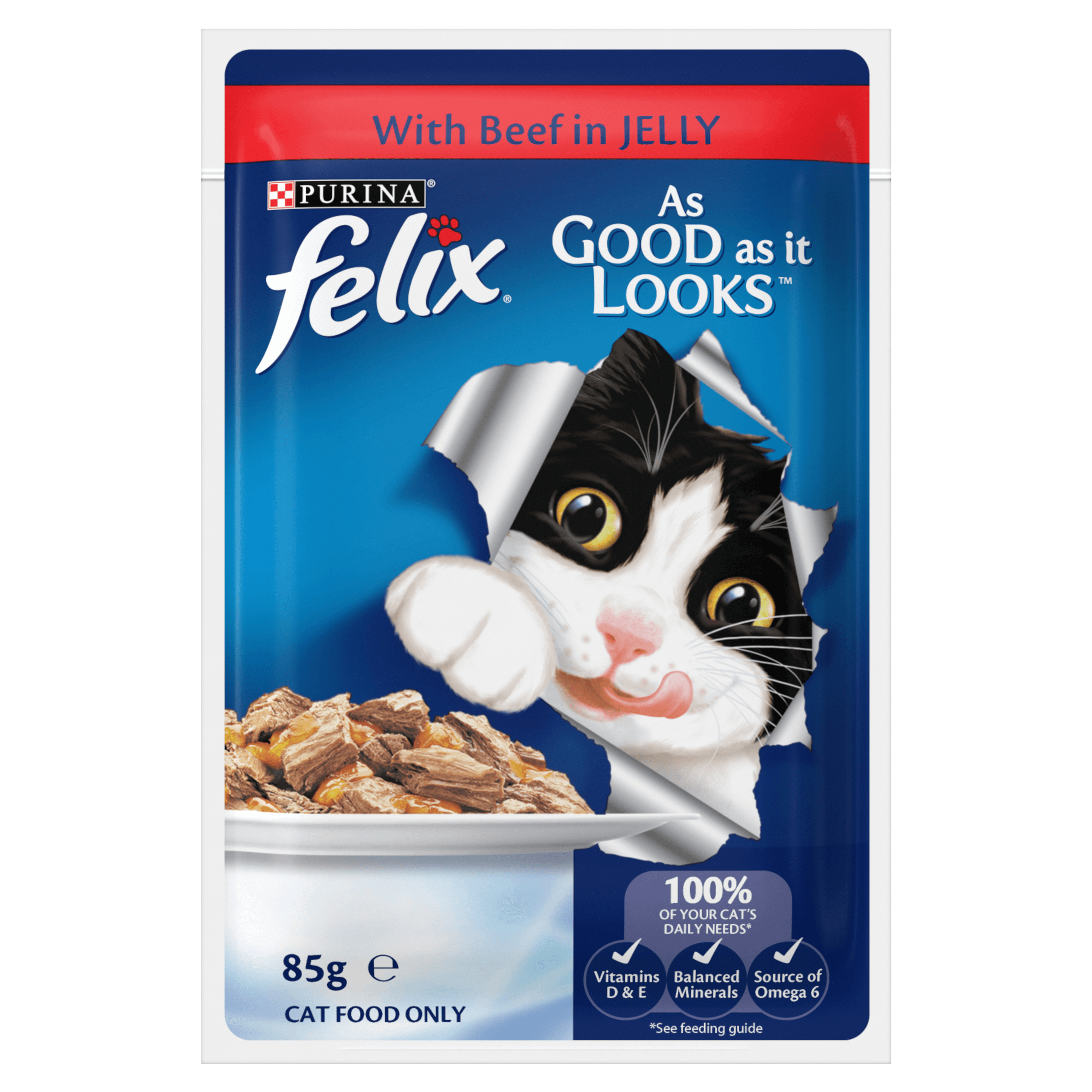 FELIX Adult As Good as it Looks™ Meat Menus in Jelly Wet Cat Food 12 x 85g - Image 7