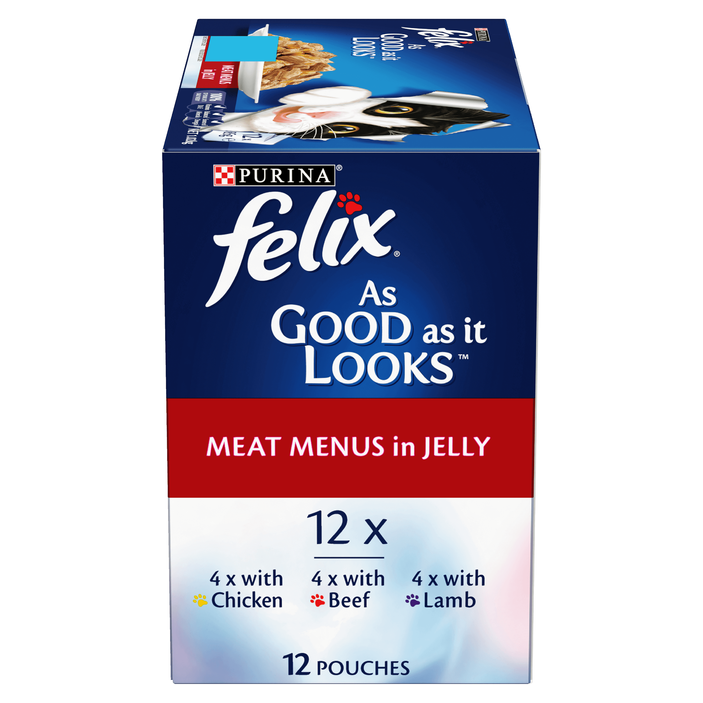 FELIX Adult As Good as it Looks™ Meat Menus in Jelly Wet Cat Food 12 x 85g - Image 3