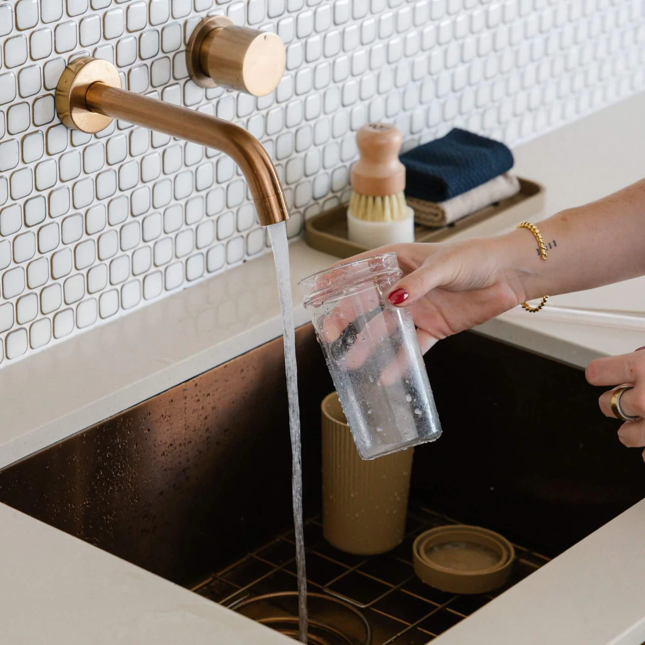 Reusable Glass Smoothie Cup | Praline - Image 6