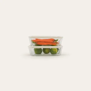 Glass Food Containers | Rectangle 2pk 700ml