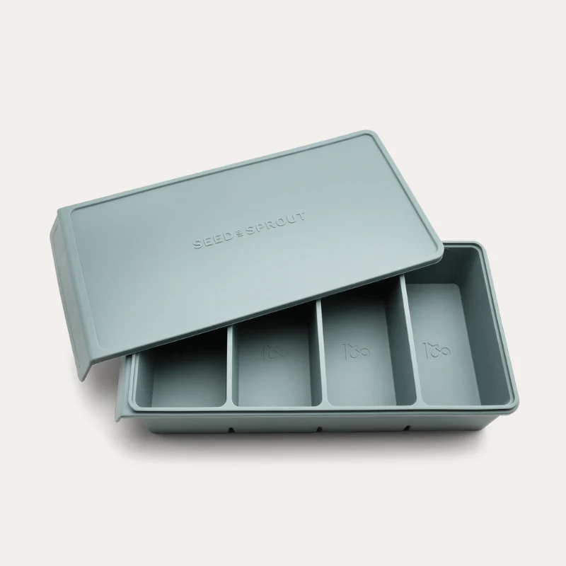 4 Portion Silicone Freezer Tray | 250ml Eucalyptus