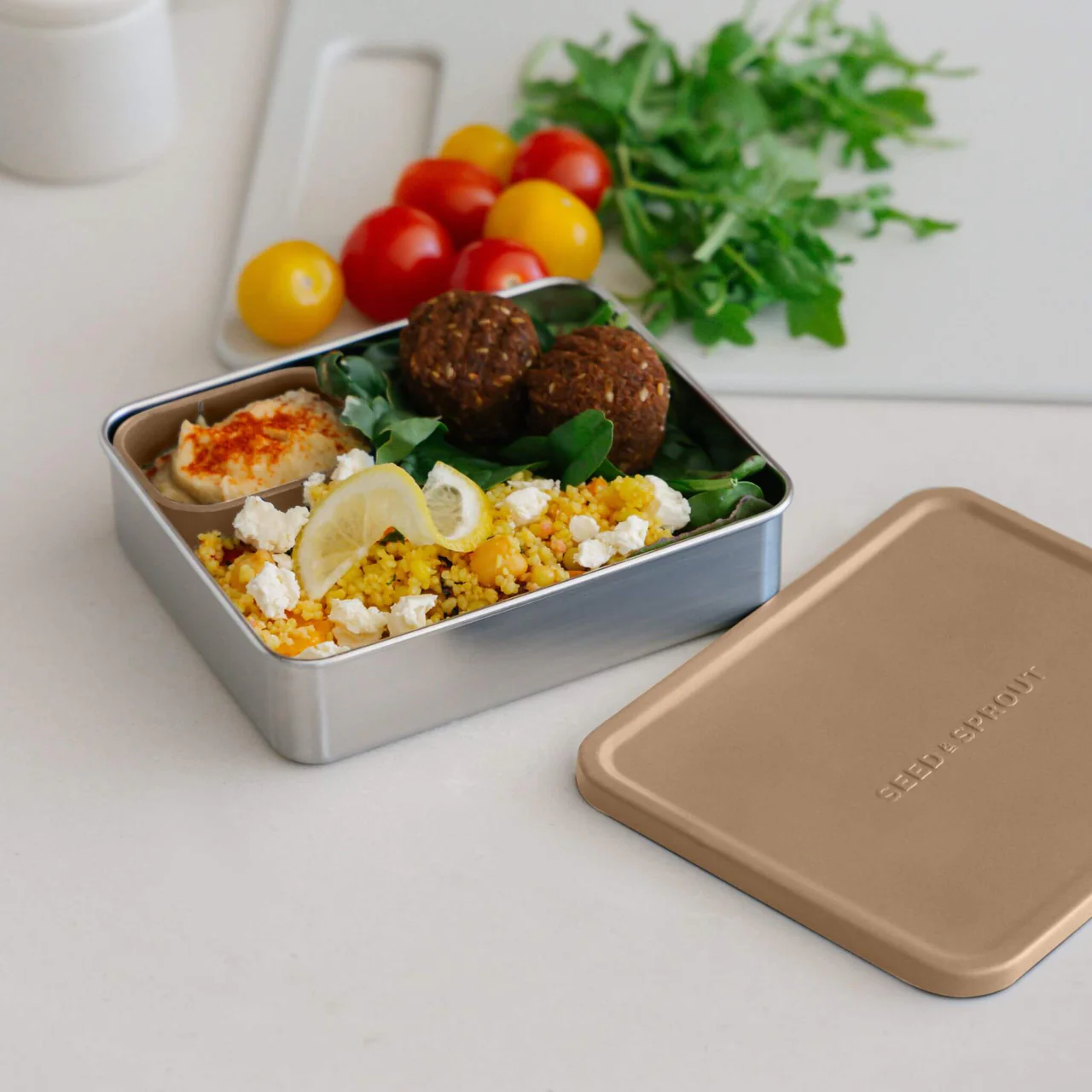 CrunchBox™ 2.0 Snack Pots | Square Praline - Image 3