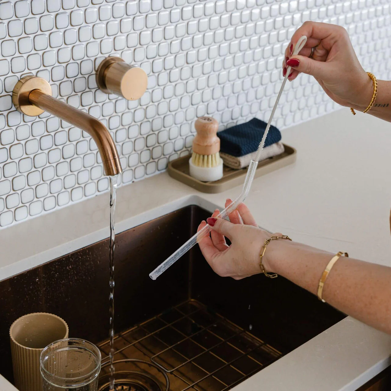 Reusable Glass Smoothie Cup | Praline - Image 3