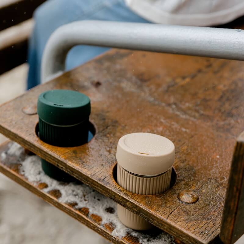 Reusable Glass Coffee Cup | Moss 12oz - Image 7