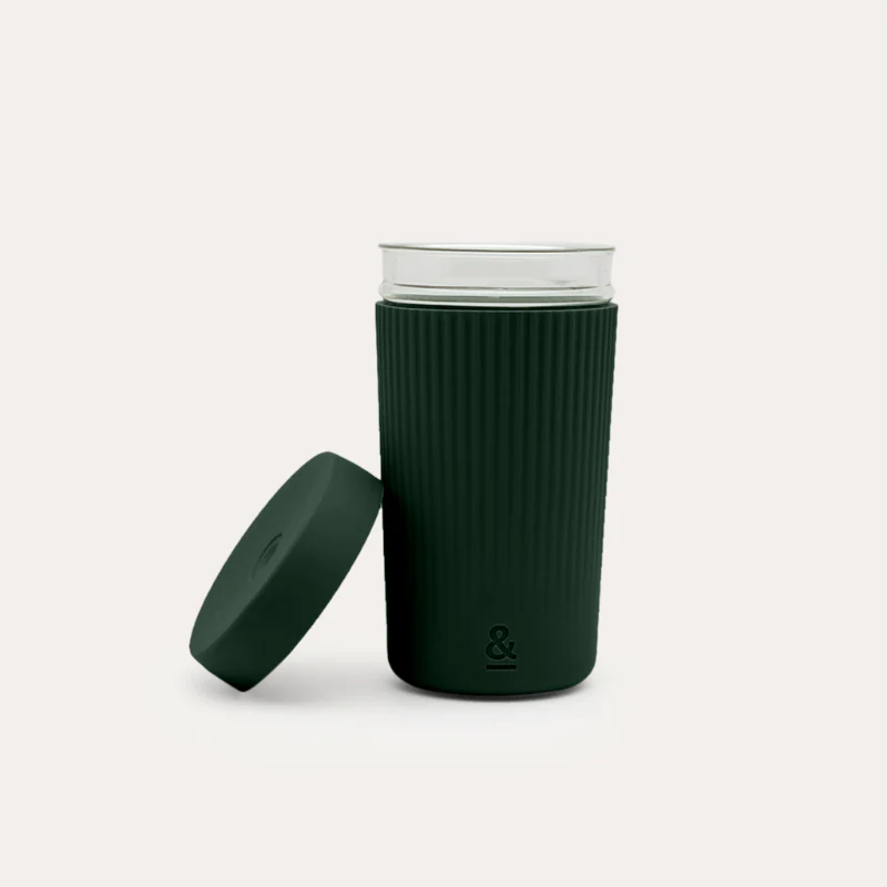 Reusable Glass Smoothie Cup | Moss - Image 6