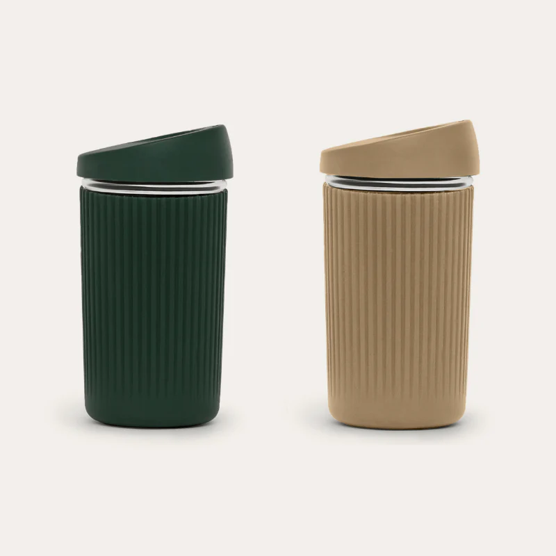 Reusable Glass Coffee Cup | Moss 12oz - Image 6