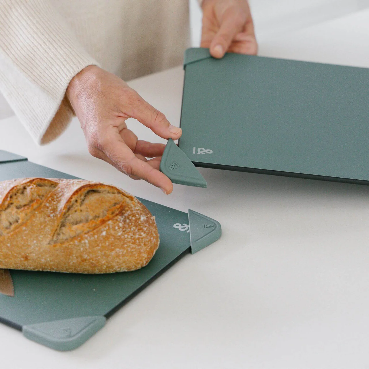 Silicone Anti-Slip Chopping Board Corners | Eucalyptus - Image 4
