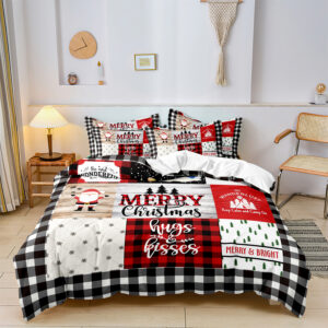 Christmas Large Grid Duvet Cover