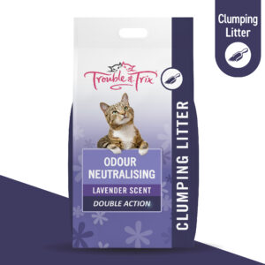 Trouble and Trix Clumping Odour Neutralising Lavender Cat Litter 15 Litre